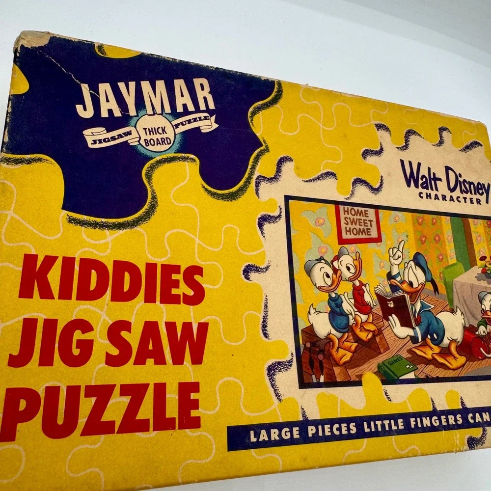 Vintage 1952 Jaymar Walt Disney Donald Duck Kiddies Jig Saw Puzzle 2899 MCMLII‎